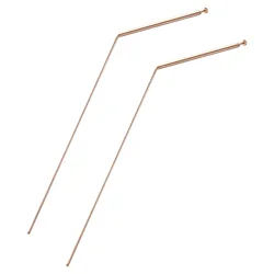 2 X 99.9% Copper Detector Metals Dowsing Rods For Water Treasure Finding Tools 13.86X6.93X0.71Inche Divining Copper Probing Rod