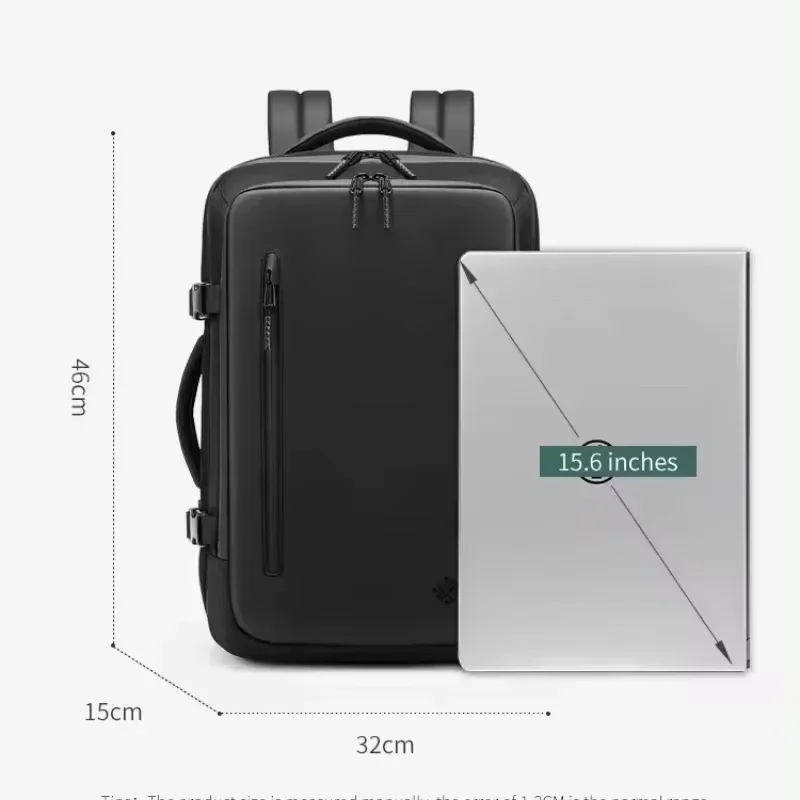 60L Expandable Travel Backpacks Vacuum Compression Backpack With Pump Anti Theft Vacpack  Airline Approved Business School Bag