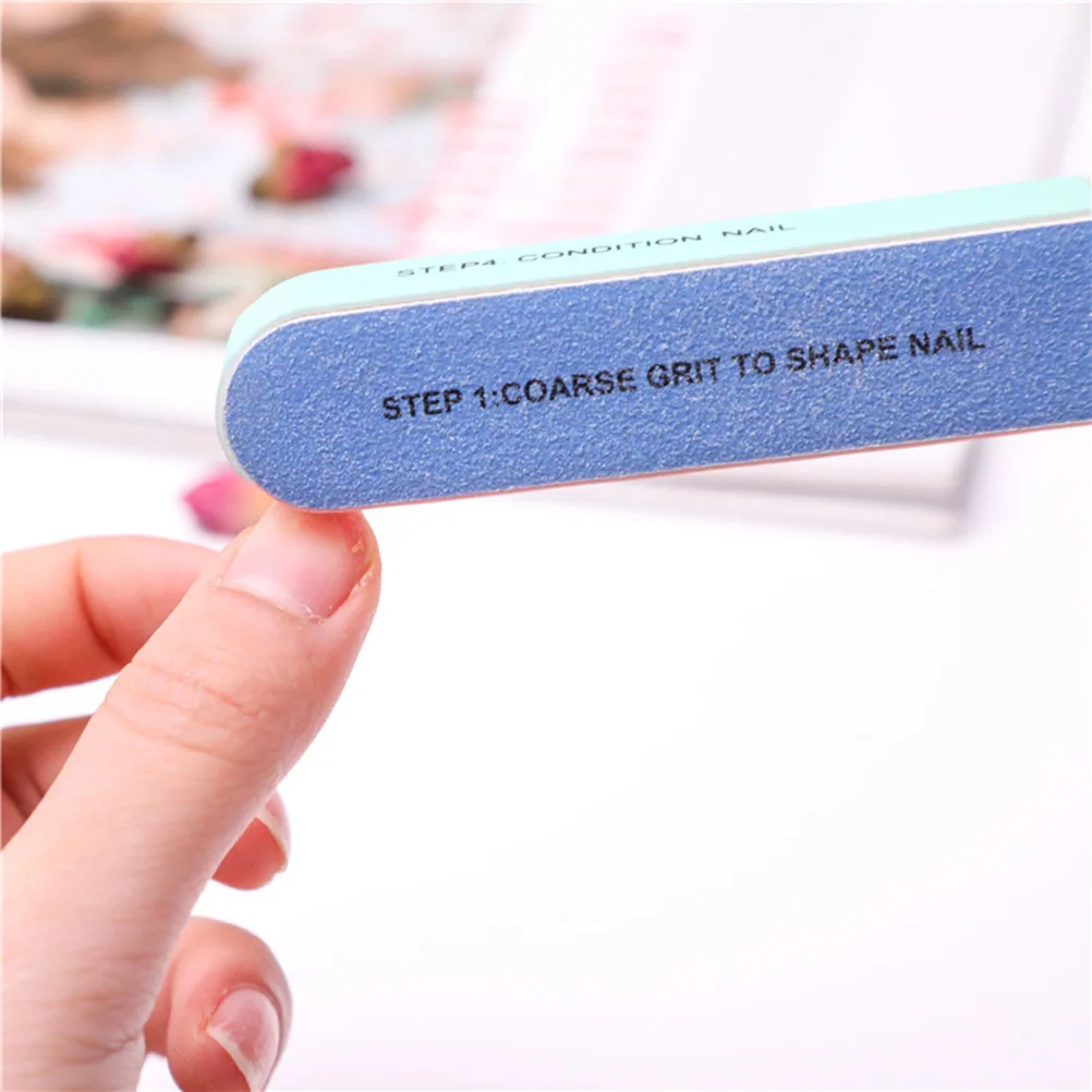

8pcs File Buffer Blocks Nail File Block Durable Soft Sponge Professional Home Use Washable Reusable Nail Art Tool
