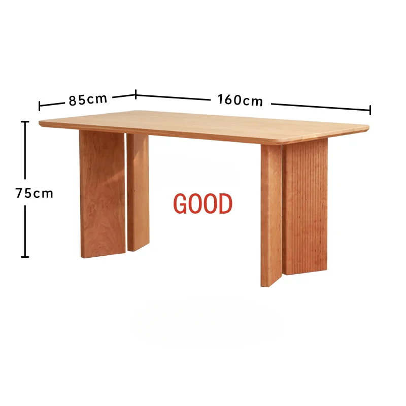 

Dining Table Solid Wood Stone Plate Table Simple Nordic Restaurant Small Apartment Cherrywood Japanese Table