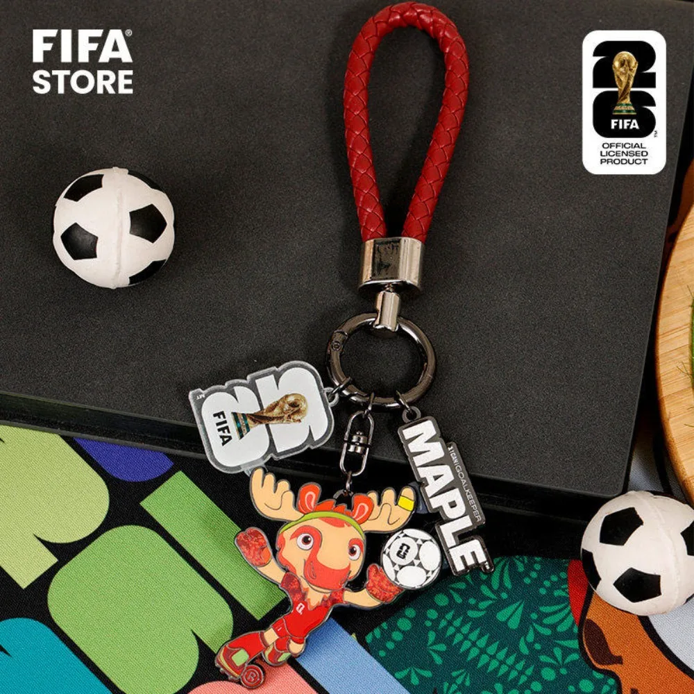 Genuine FIFA 2026 World Cup Mascot Keychain Maple Zayu Clutch