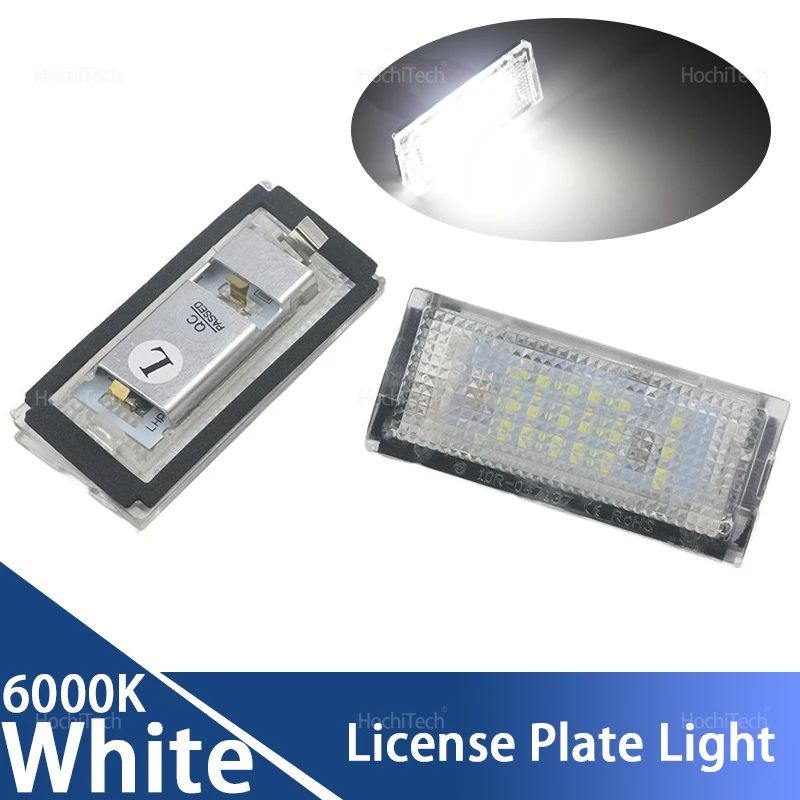 

White Car-Styling for BMW Mini Cooper ONE R50 Convertible R52 S R53 2x Rear LED SMD Number Plate Lamp 6000K License Light