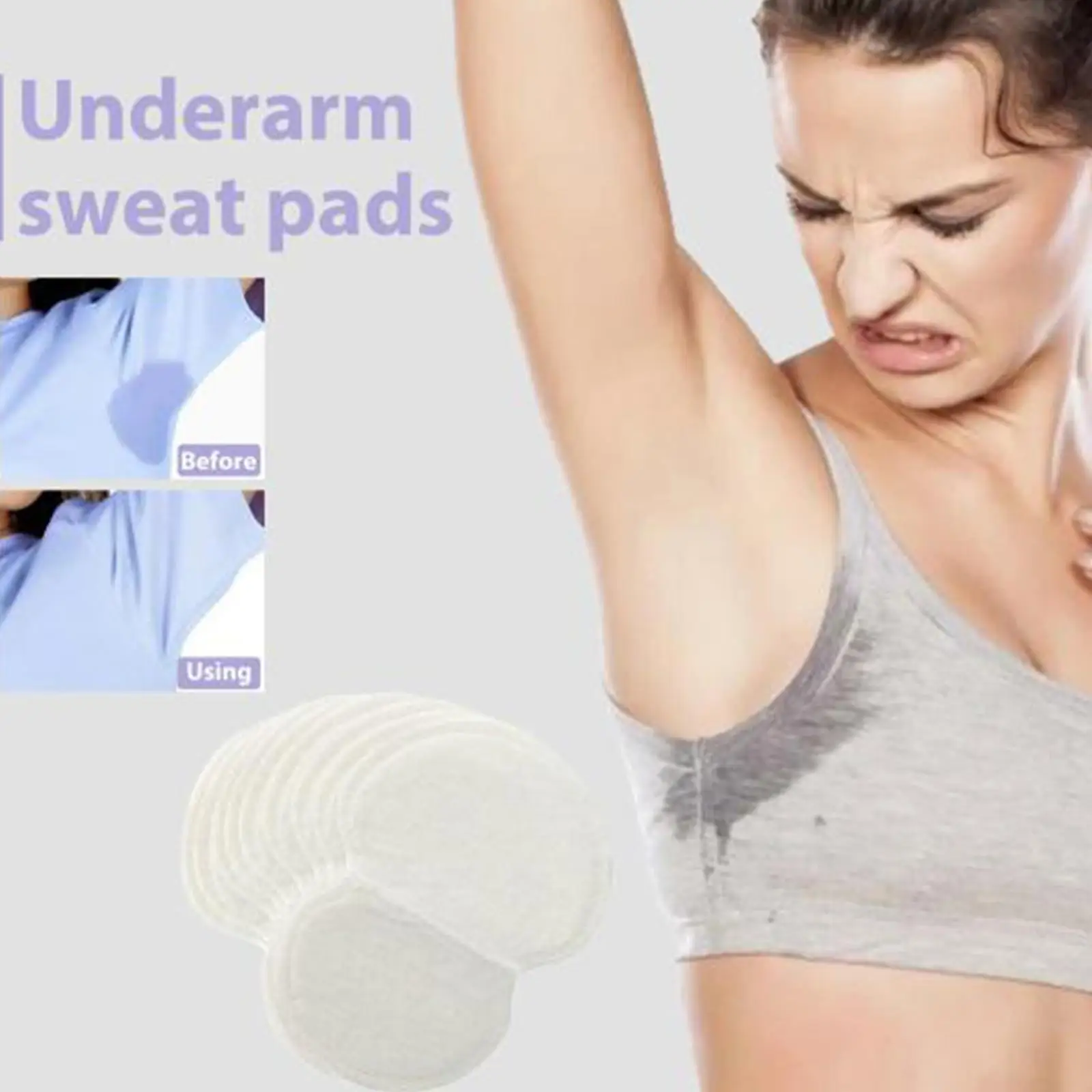 100/200/300Pcs Underarm Sweat Pads Non-woven Breathable Ultra-thin Armpit Sweat Pad Visible Comfortable Men Women Underarm Sweat