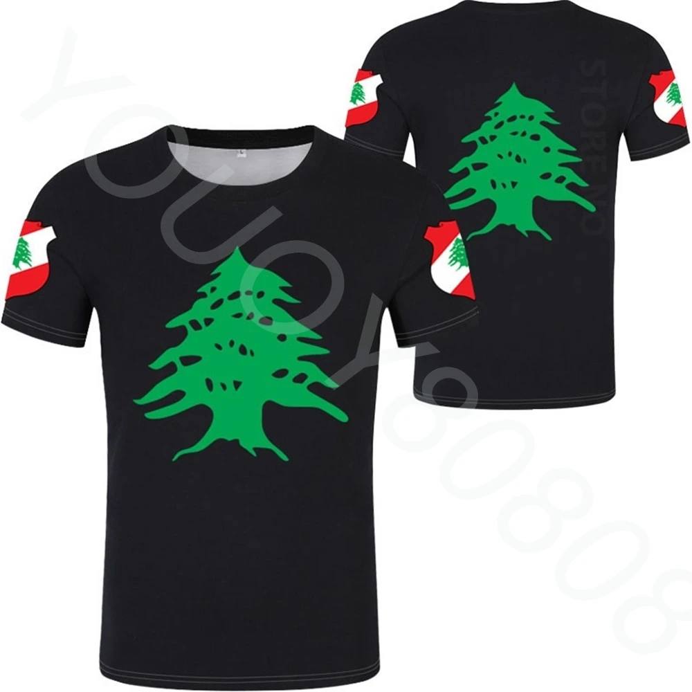 LEBANON T Shirt Diy Free Custom Name Number Lbn T-shirt Photo Clothes Print Tshirts Logo Respirant 3D 4XL 5XL Big Size 6XL Short