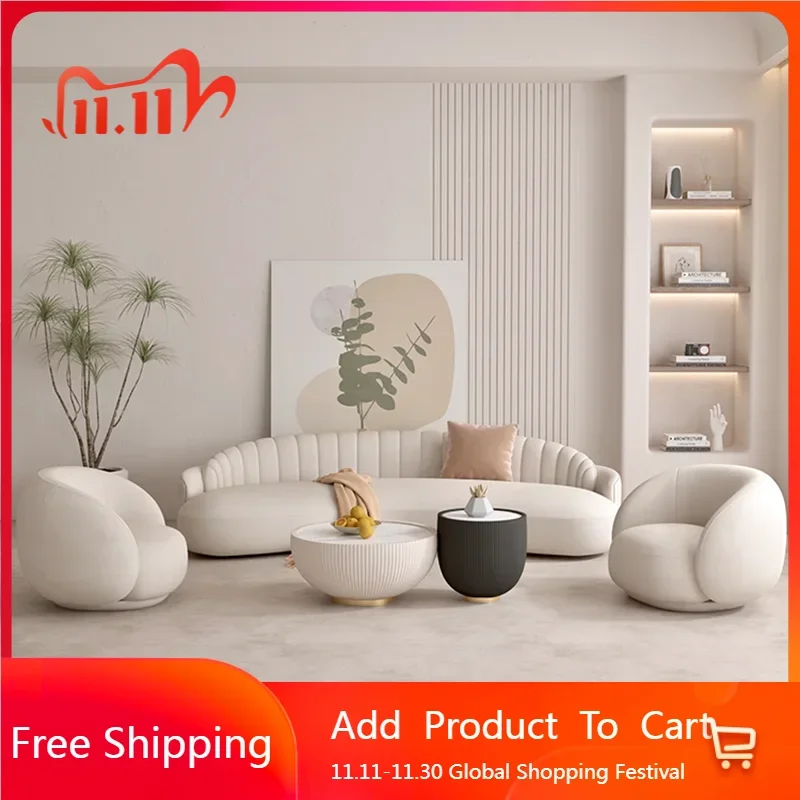 

Designer Nordic Living Room Sofas Lazy Couch Floor Love Seat Sofas Accent Decor Relaxing Filling Patio Divano Home Furniture