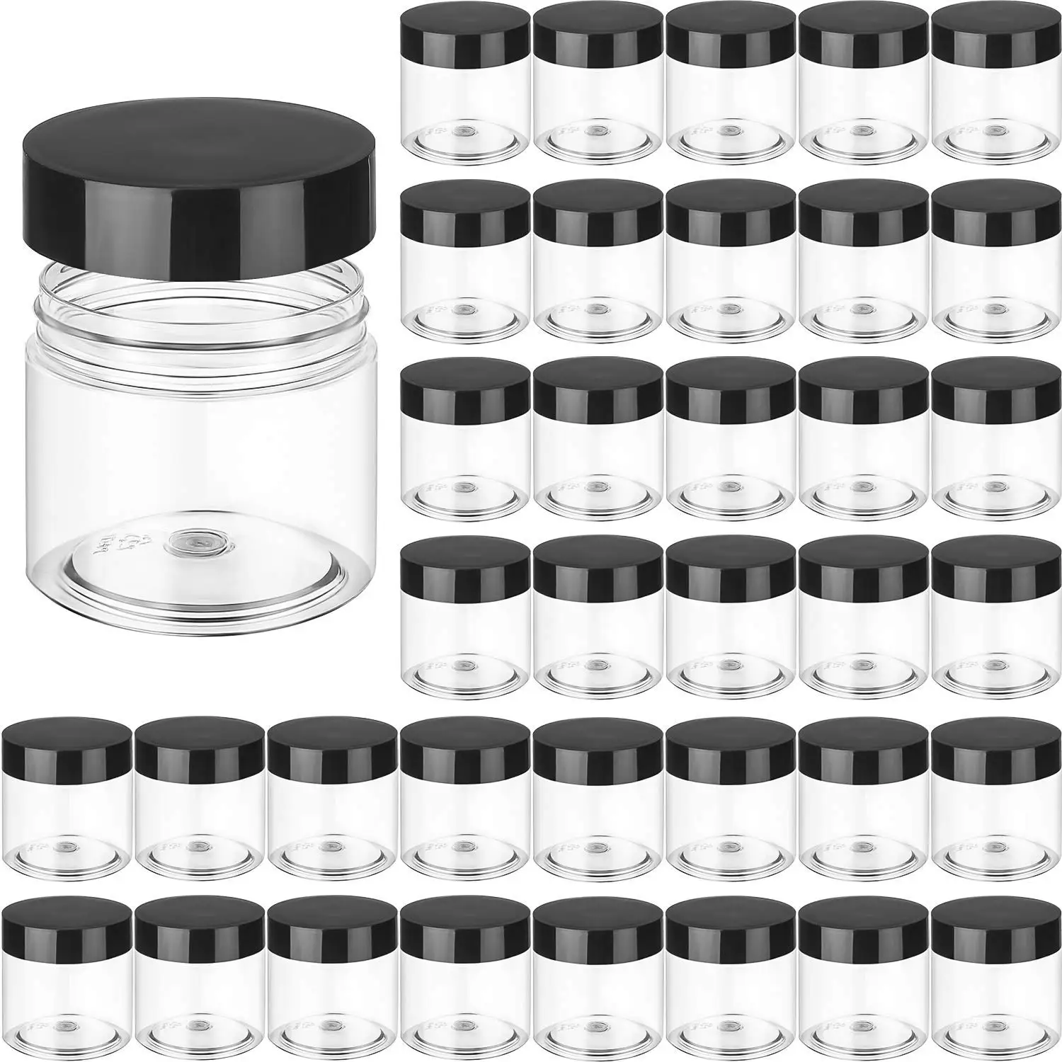 5pcs/set 15g-20g Plastic Travel Cosmetic Jar Makeup Container Bottle Vial Face Cream Sample Jars Pot Box Nail Art Cosmetic