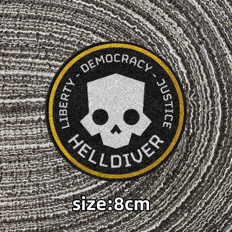 HellDivers Morale Badge Patch Hook&Loop Orbital Review Bomb Tactical Military Backpack Sticker 380MM HE Barrage Armband Emblem