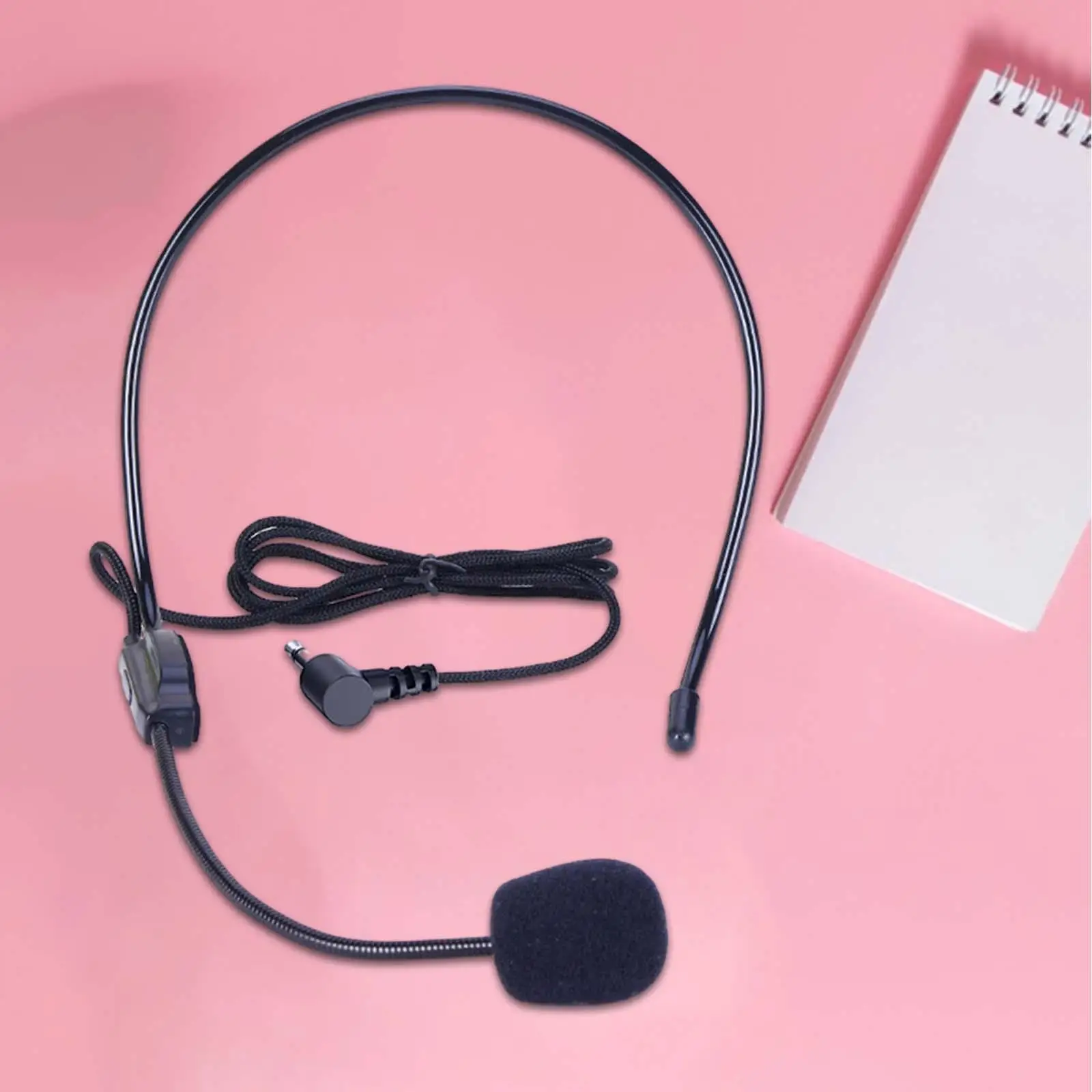 Wired Microphone Headset Headset Mic Multifunctional Volume Amplifier Mic Systems for Coaches Speaking Interview Tour Guides