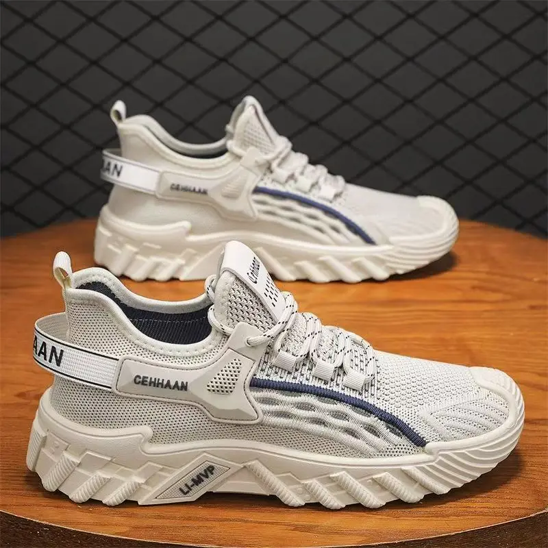 Men 2026 New Air Mesh Lace Up Casual Sneakers Spring Autumn New Soft sole Non Slip Round Toe Non Slip Running Shoes Walking Shoe