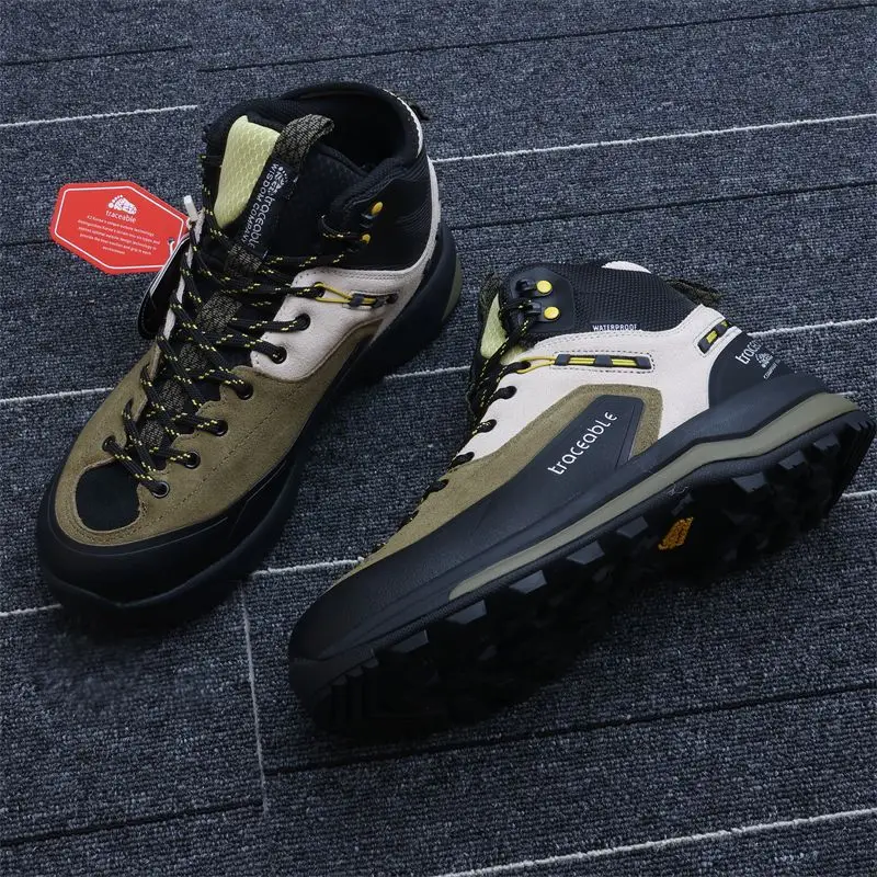 Original Brand Comfortable Mid-Top Mountaineering Boots Top Quality Wearable Fishing Shoe Unisex Anti Slip Outdoor Hiking Shoe
