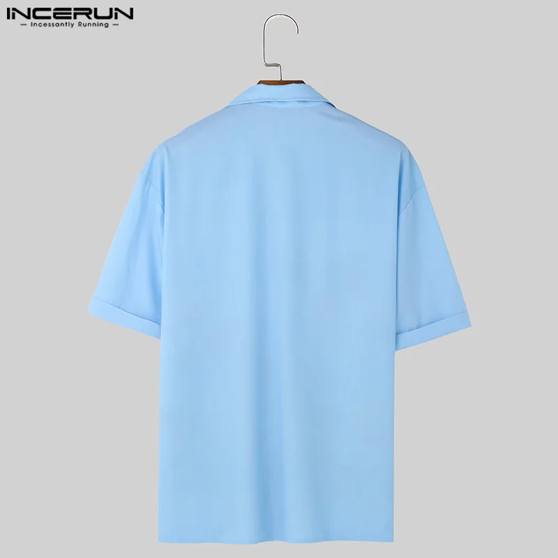 Incerun-メンズ花柄プリントTシャツ,半袖トップス,パーソナライズされたデザイン,カジュアル,新しいファッションS-5XL, 2022