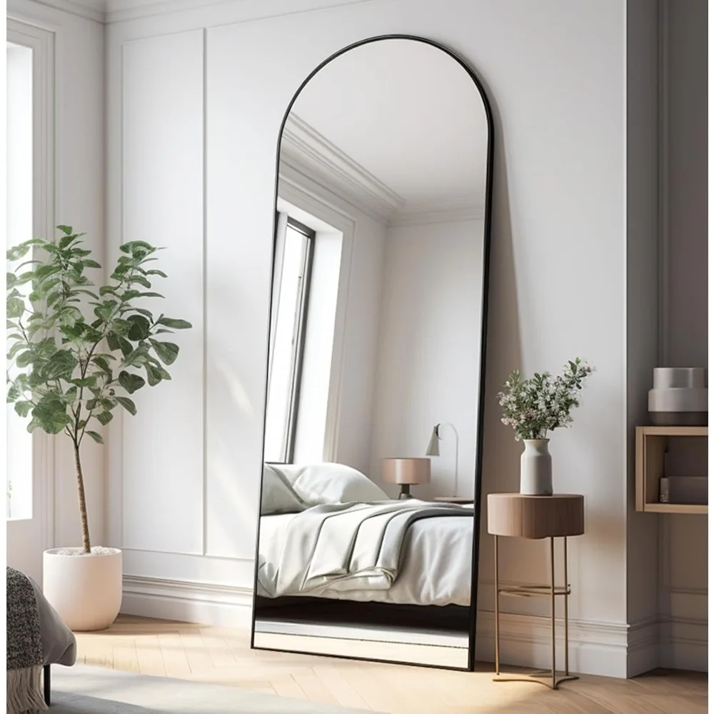 Goldfarbener Ganzkörper-Wandspiegel mit Ständer für Schlafzimmer und Ankleidezimmer, 64 x 21, ideal für die Ganzkörperansicht