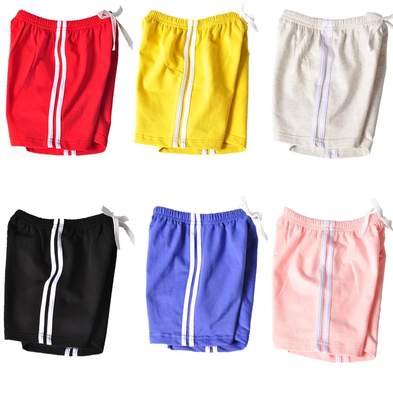 Boys Girls Shorts Cotton Black Red Soft for Kids Sport 2 to 3 4 5 6 7 8 9 10 11 12 13 14 Years 2024 Casual Children Short Pants