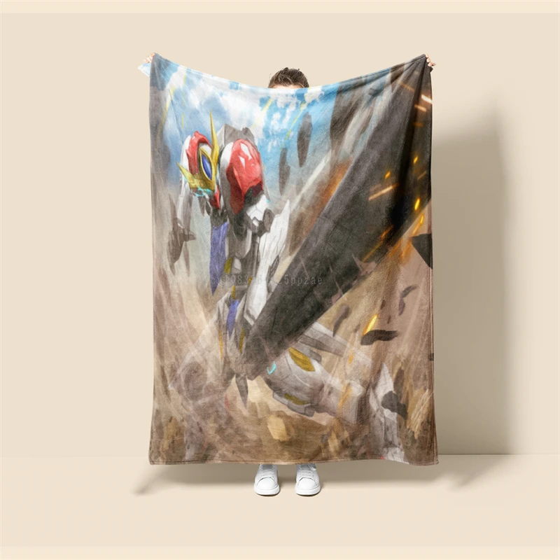 Guerreiro mecânico Gundam Luz Espada Throw Blanket, Dominador, Presente de férias das crianças, Animação do jogo Produtos periféricos, macio