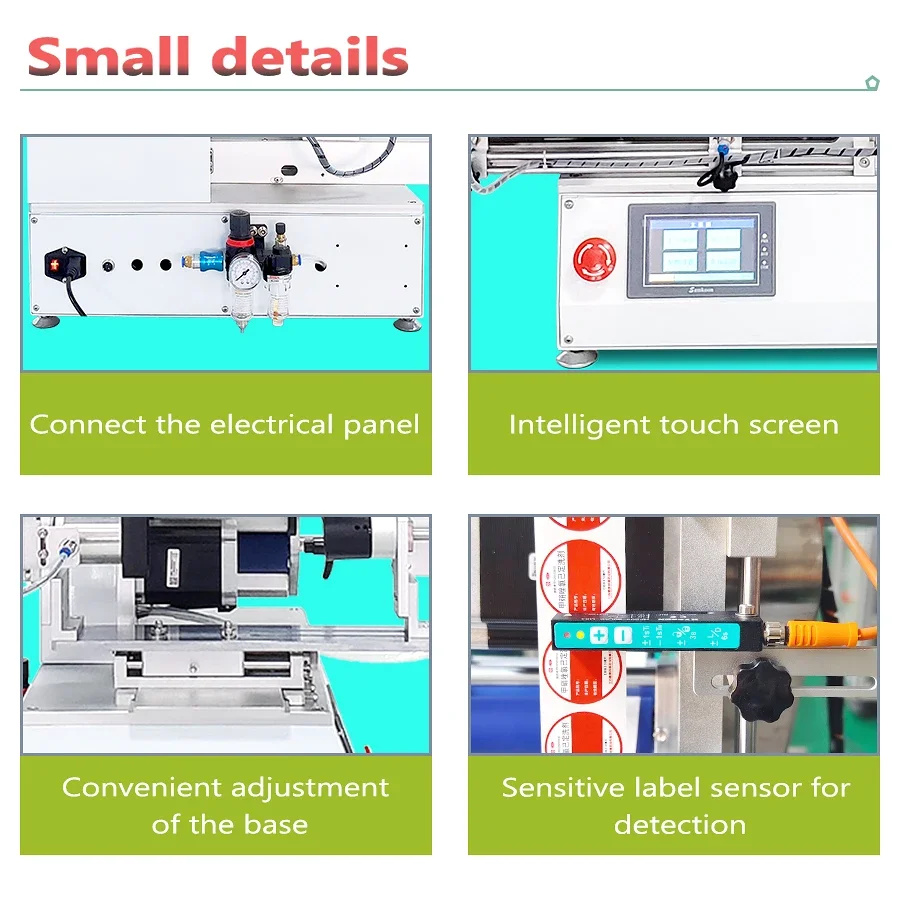 Semi Automatic Labeling Machine For Bottles Sticker Roll Label With Date Printer