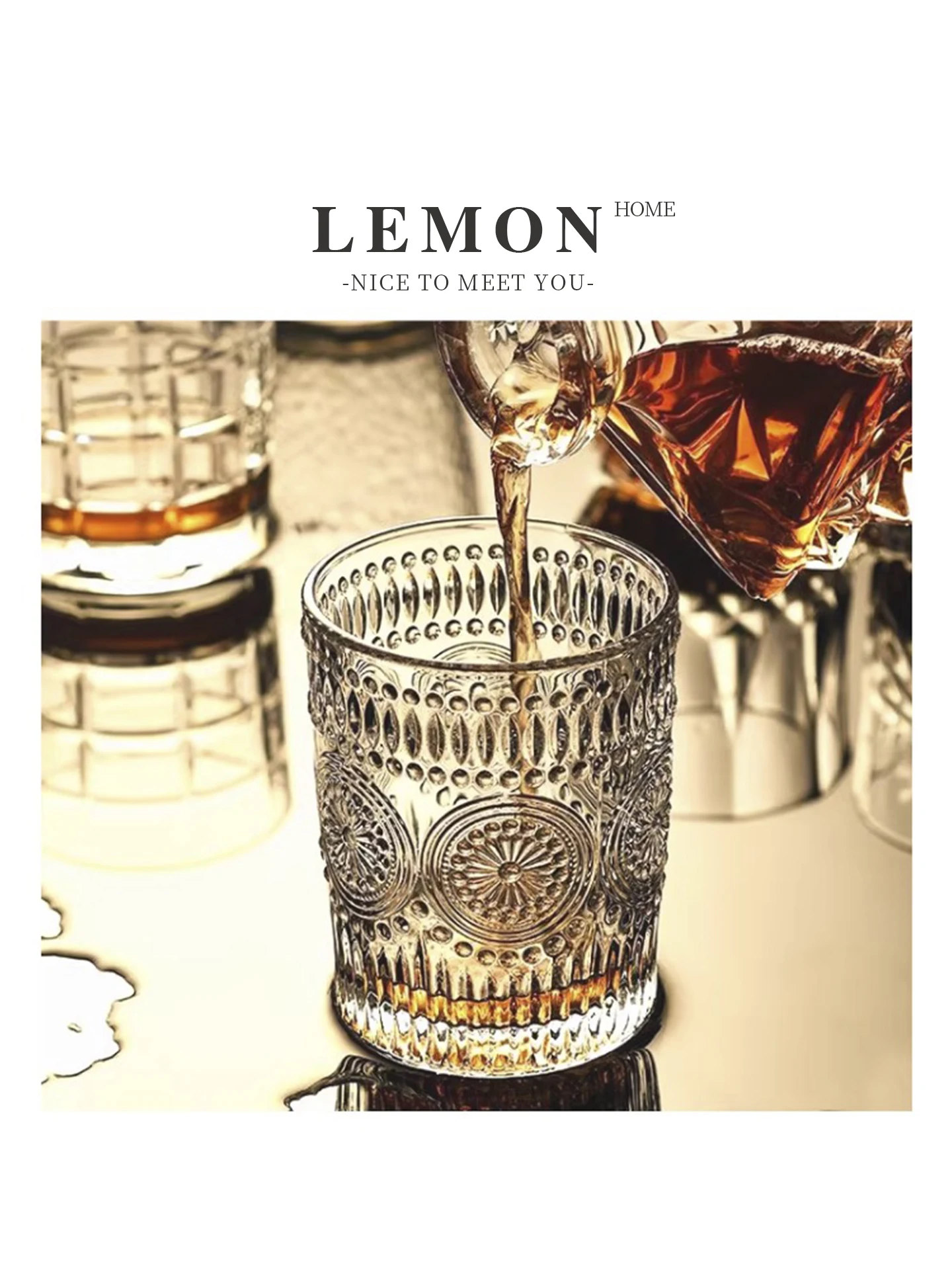 

Винтажная стеклянная чашка в форме подсолнуха, термостойкая кофейная кружка, ретро-стакан для виски во французском стиле, ручной работы, для дома, для напитков