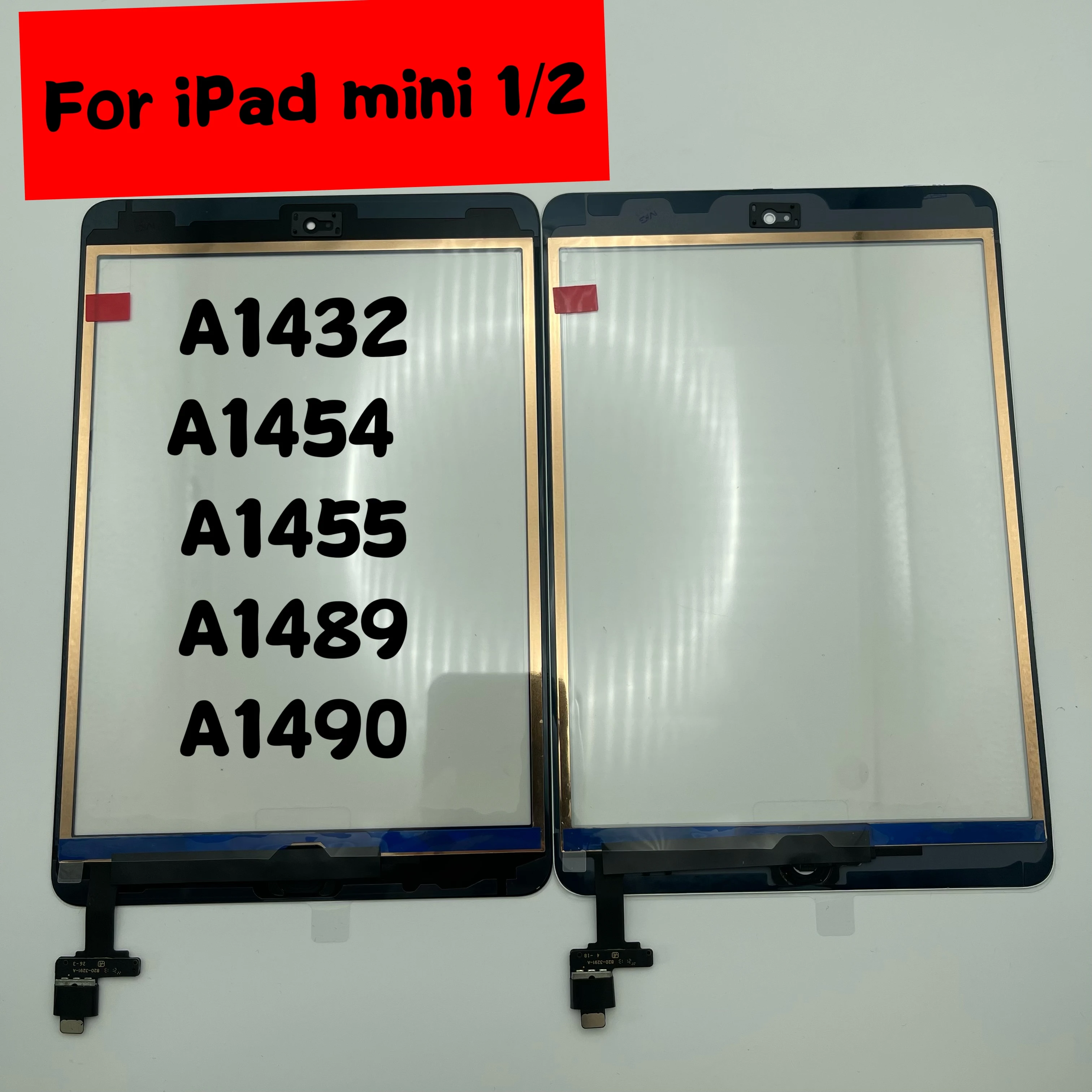 For iPad Mini 2 1 Touch Screen Digitizer with Home Button for iPad Mini1 A1432 A1454 A1455 ipad Mini2 A1489 A1490 A1491 Glass