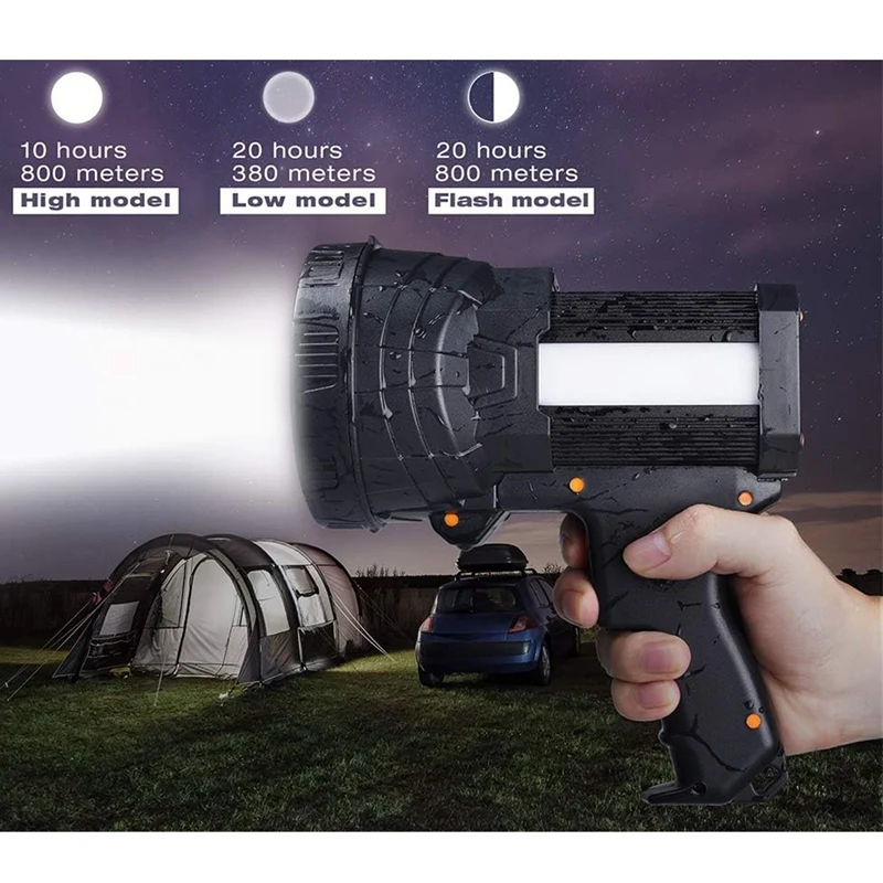 Перезаряжаемый прожектор, супер яркий прожектор, 9600 мАч, долговечный фонарик-прожектор
