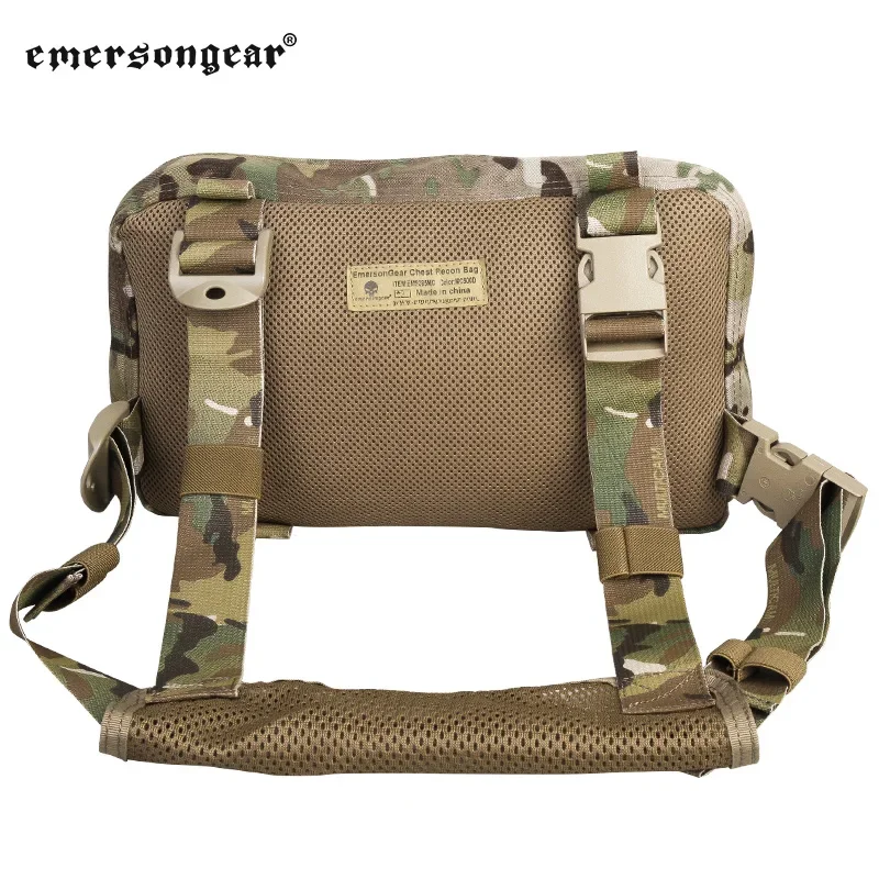 Emersongear Tactical Chest Recon Bag Tool Pouch Combat Vest Plate Carrier Panel EDC Molle Shooting Hunting Airsoft Gear Nylon