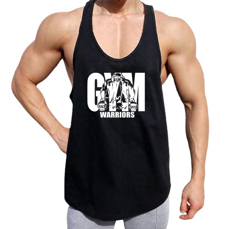 Gym Clothing Fitness Mens Stringer Tank Top Men Mesh Bodybuilding Vest Running Shirt Workout Sleeveless T Shirt Sports Tanktop