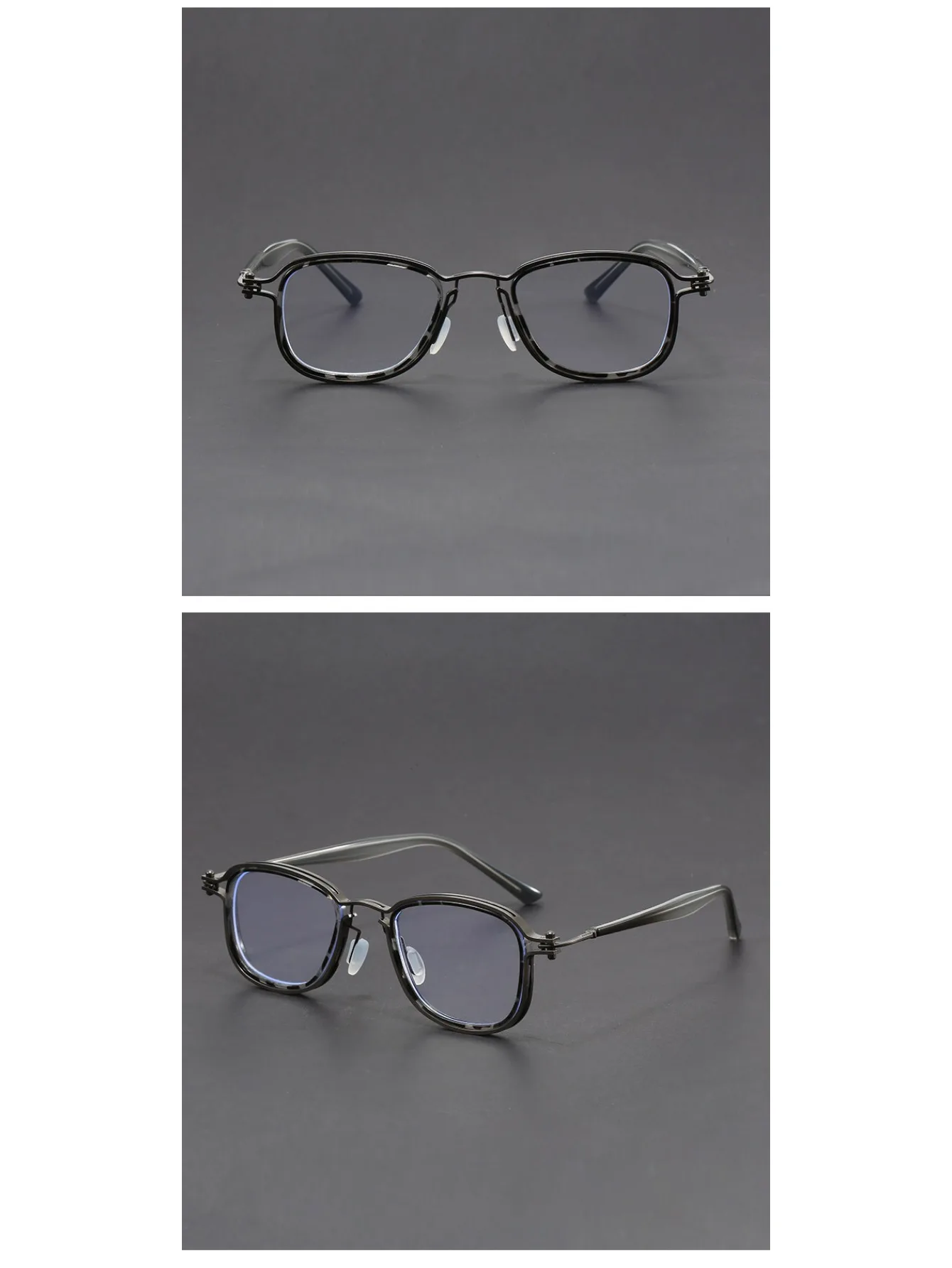 Retro-Kontrast-Modebrille für Damen und Herren, klassische Lesebrille mit optischem Metallrahmen – Detail 6