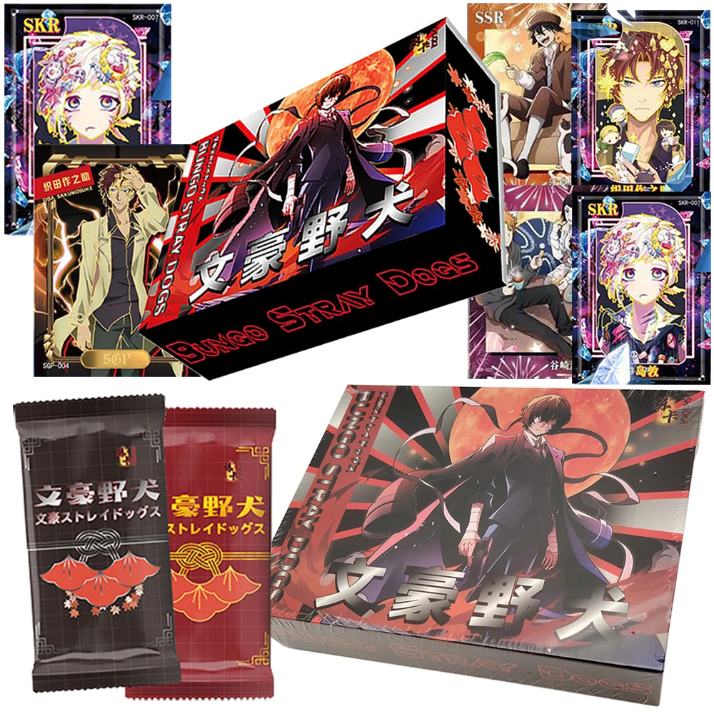 Bungo Stray Dogs Japanese Hot Blooded Fantasy Anime Collection Card High Quality Multiplayer Poster Card Fun Entertainment Toy