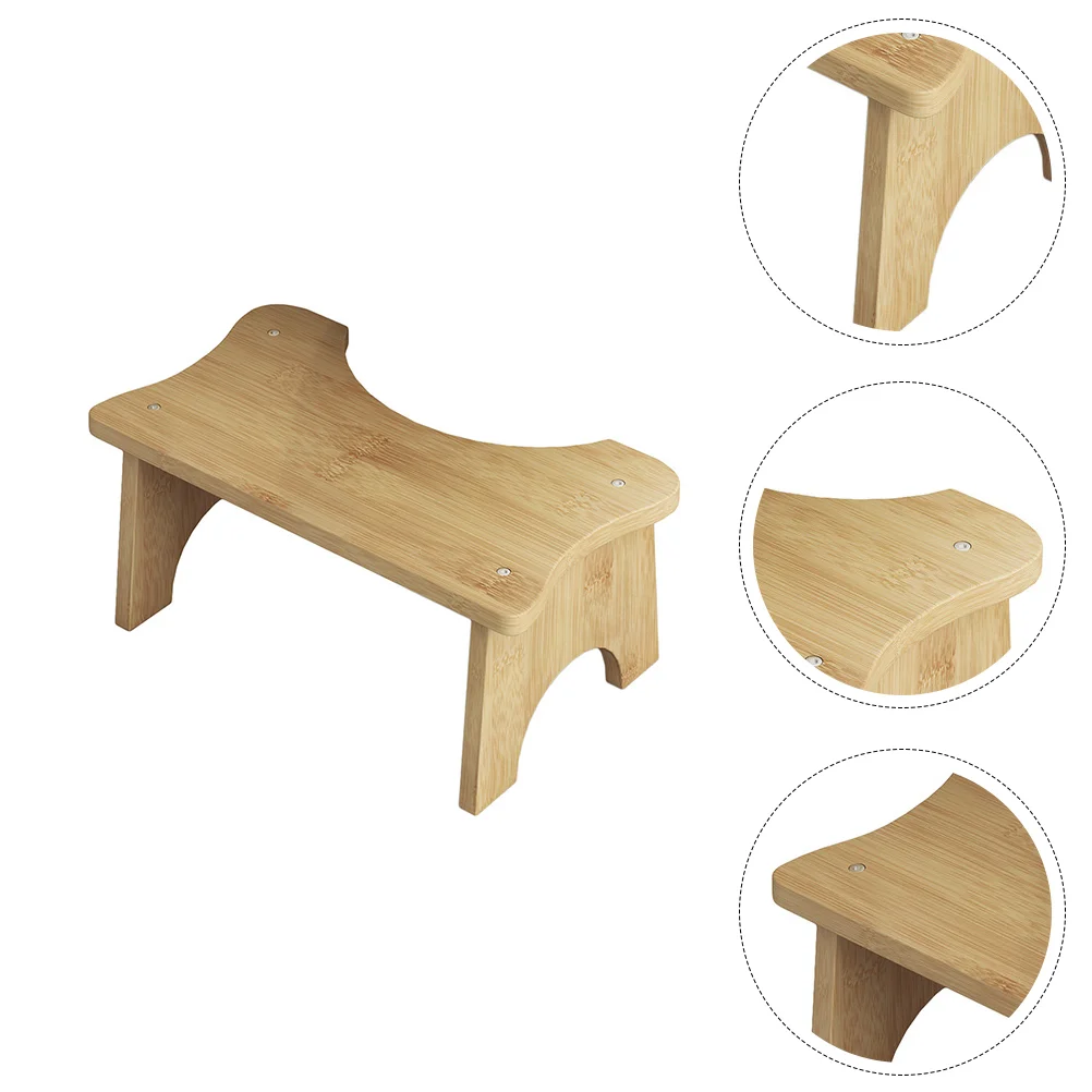 

Bathroom Toilet Stool Children Footstool Small Kids Step Non-slip Bamboo Household Chair