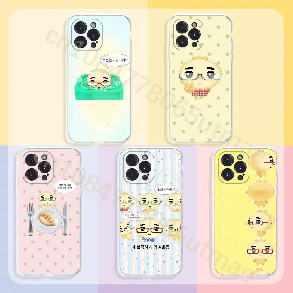 

Korean G-Glasses Dumpling Phone Cases For iPhone17,16,15,14,13,12,11,Pro,Max,Plus Luxury Camera Protection Plastic