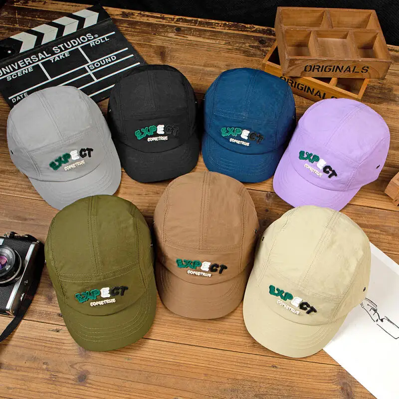 5 Panel Short Brim Quick Dry Baseball Cap for Men Women,  Perfect for Running Hiking Camping Outdoor Sports Plain Streetwear
