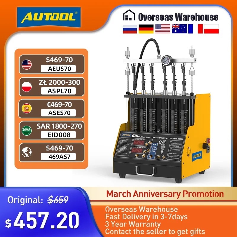 Der AUTOOL CT400: Der ultimative Test- und Reinigungsgeräte für Kraftstoffeinspritzventile