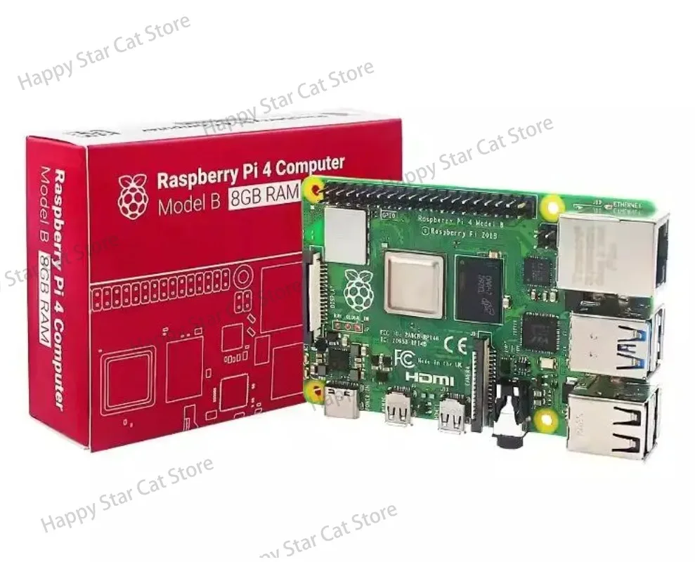 Raspberry Pi4B 1GB/2GB/4GB/8GB development board programming AI starter kit Python single motherboard