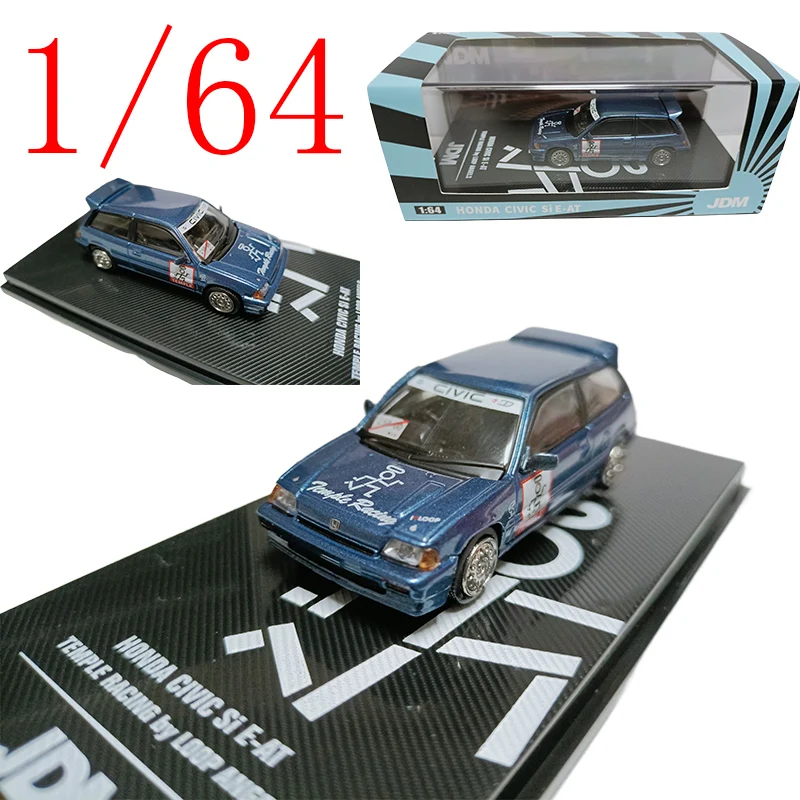 

JDM литая под давлением масштаб 1/64 модель автомобиля Honda из сплава Honda Civic Si E-AT Temple Play транспортные средства игрушки для мальчиков подарок оригинальная коробка