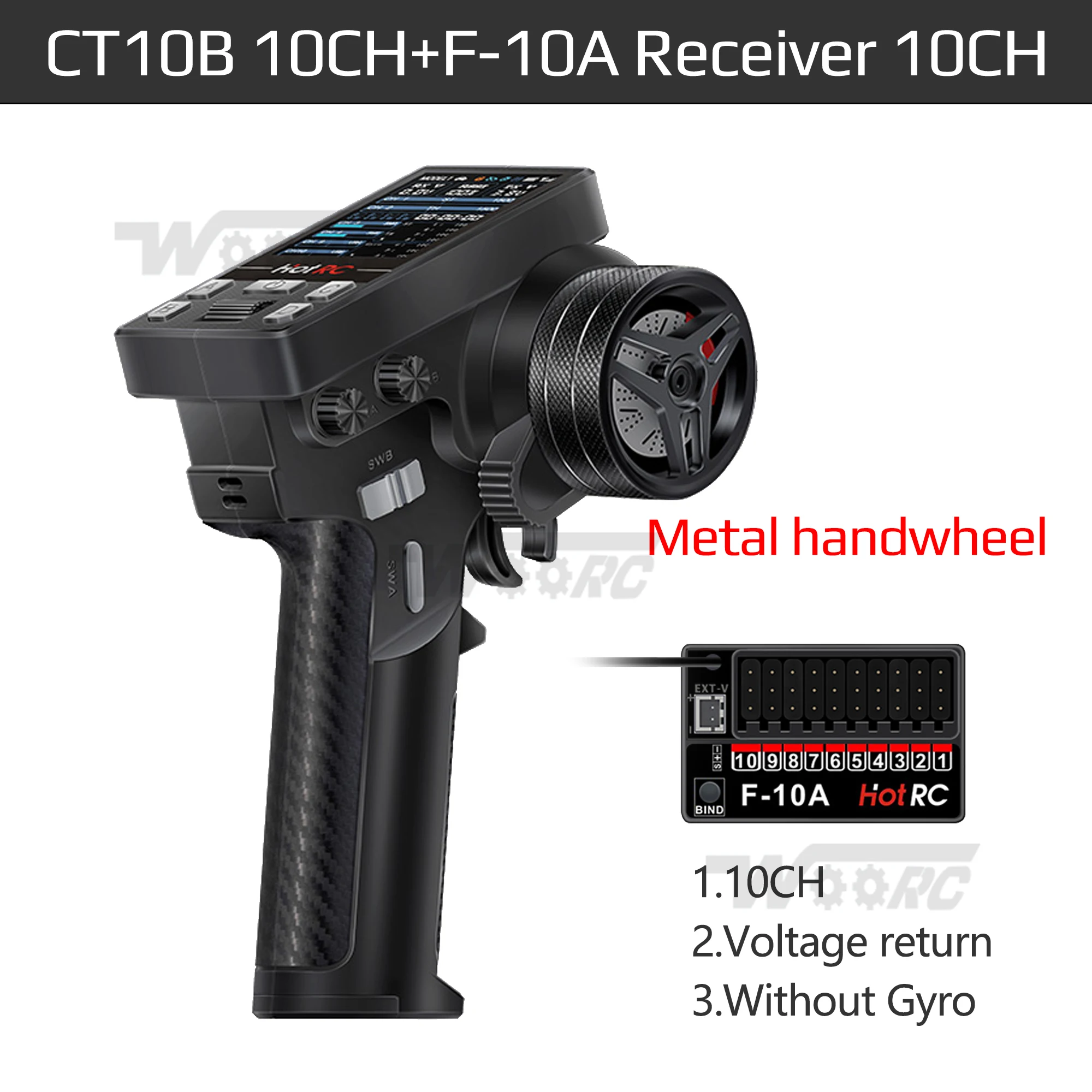 HOTRC CT-10B CT10B 10CH Zender Afstandsbediening 2.4Ghz Radio Voor RC Model Auto Boot Vliegtuigen Quadcopter Accessoires