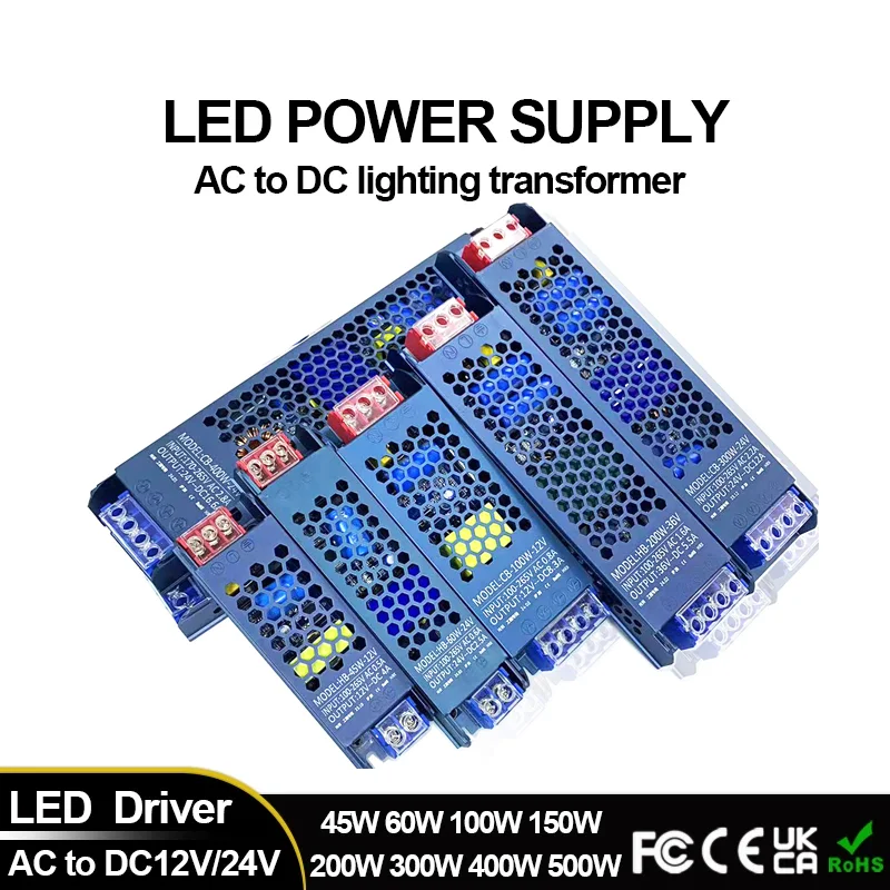 Imagem -04 - Mudo Transformadores de Iluminação Comutação de Alimentação Led Light Driver Adapter ac para dc 12v 24v 36v 48v 100w 200w 300w 400w 500w