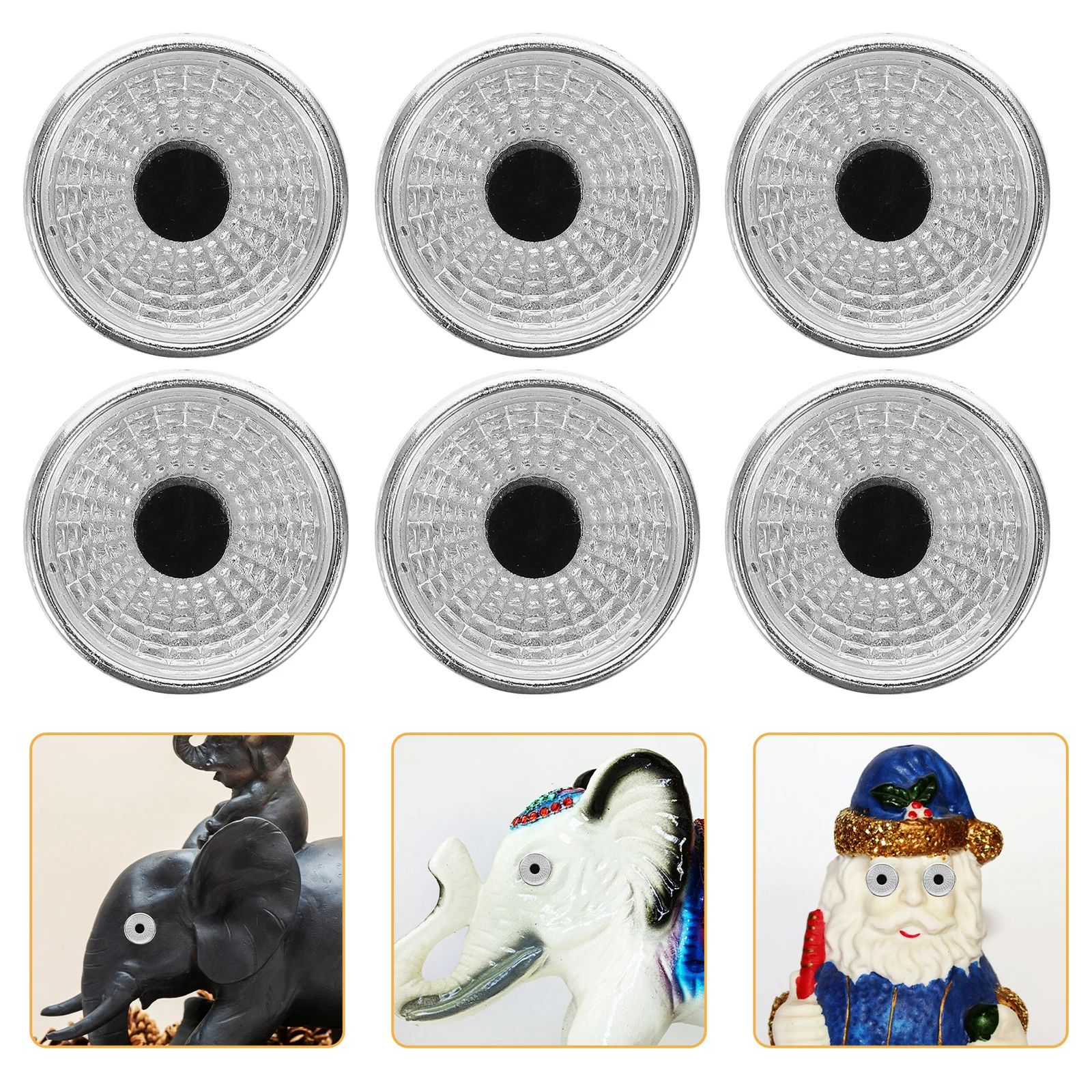 

100Pcs Solar-Powered Plastic Spotlight Lamp Shade Animal Statue Eyes Outdoor Garden Decoration Night Light Cover Waterproof