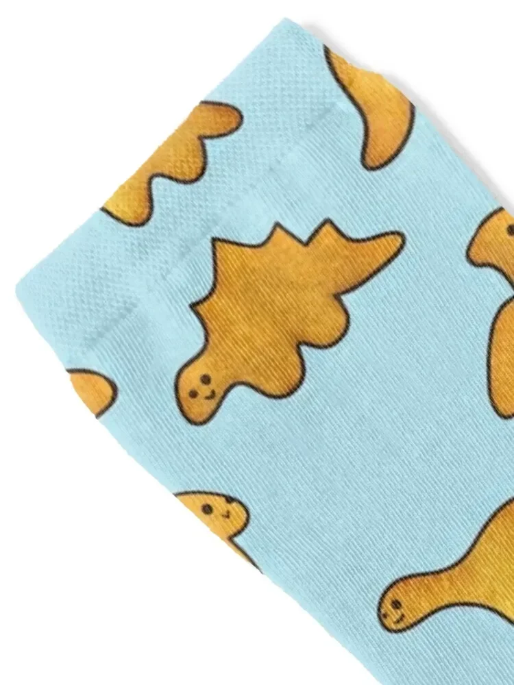 恐竜チキンナゲット柄ソックス クレイジーな美的要素 エッセンシャル 女性用ソックス メンズ