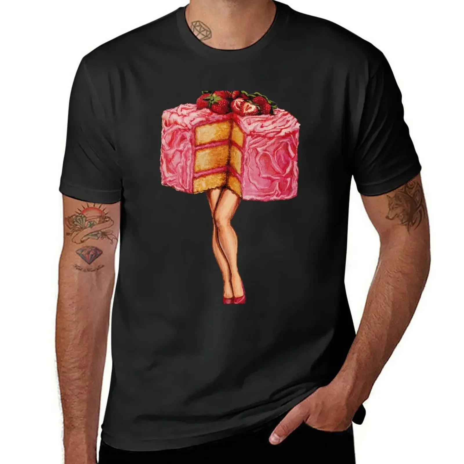

Hot Cakes T-Shirt graphics luxury designer oversized Men's t shirts