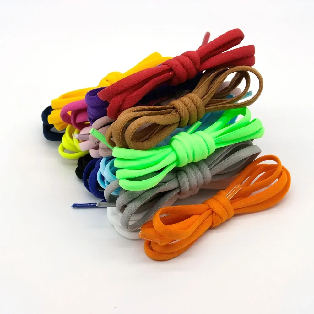 Elastic No Tie Shoelaces Semicircle Shoe Laces For Kids and Adult Sneakers Shoelace Quick Lazy Metal Lock Laces Shoe Strings