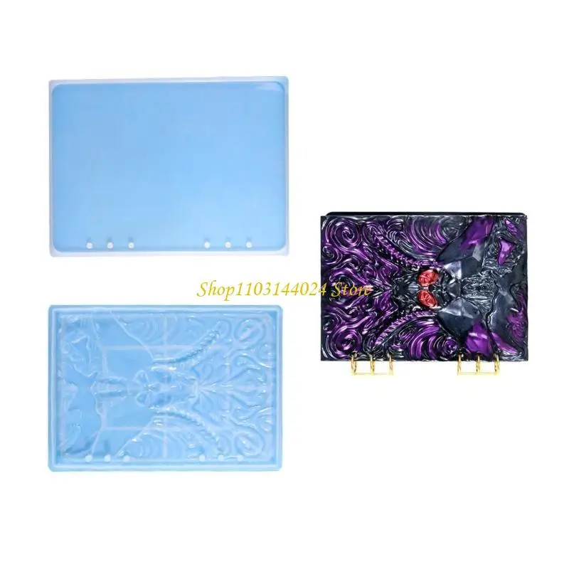 

N5KE Notepbook Cover Epoxy Resin Силиконовая плесень с рыхлыми кольцами кольца листьев комплекты.