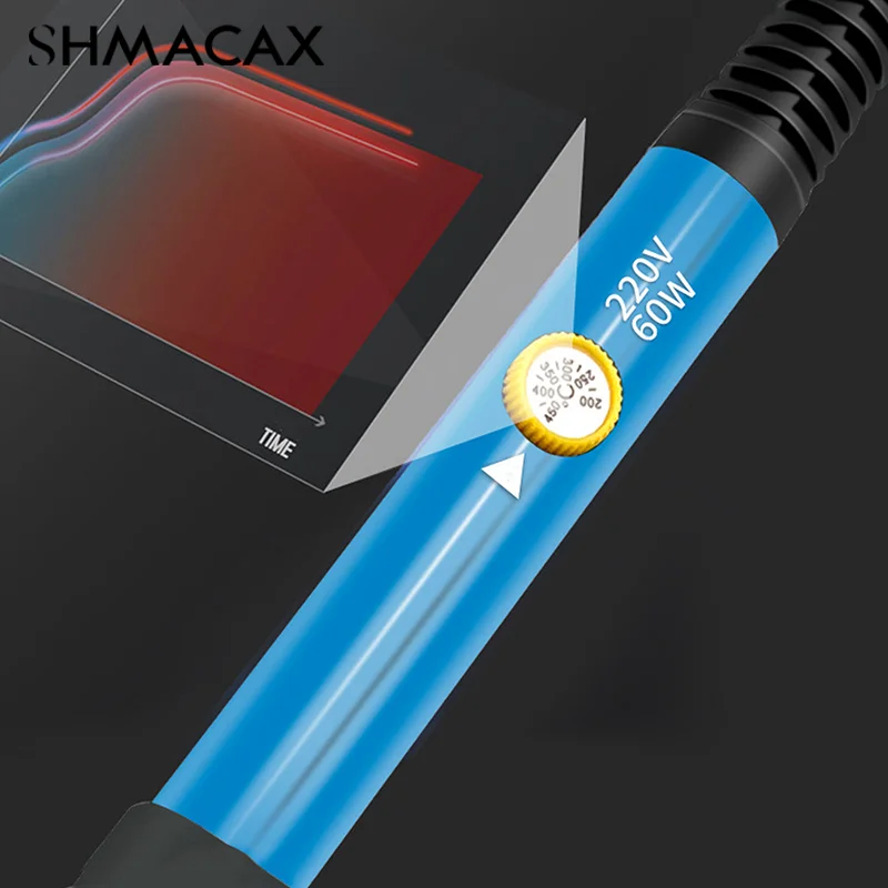 Mini Soldering Iron Adjustable Temperature Electric Solder Iron Rework Station Mini Handle Heat Pencil Welding Repair Tools 60W