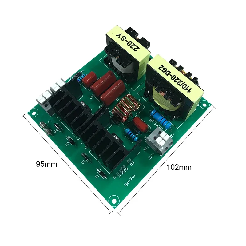 110V 40KHz 100W Ultrasonic Cleaner PCB Driver Board Circuit Kit with Transducer - Perfect for Car Washers and Washing Machines