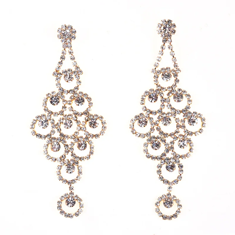 Hot-selling earrings, fashionable big-name alloy diamond earrings, cross-border accessories wholesale