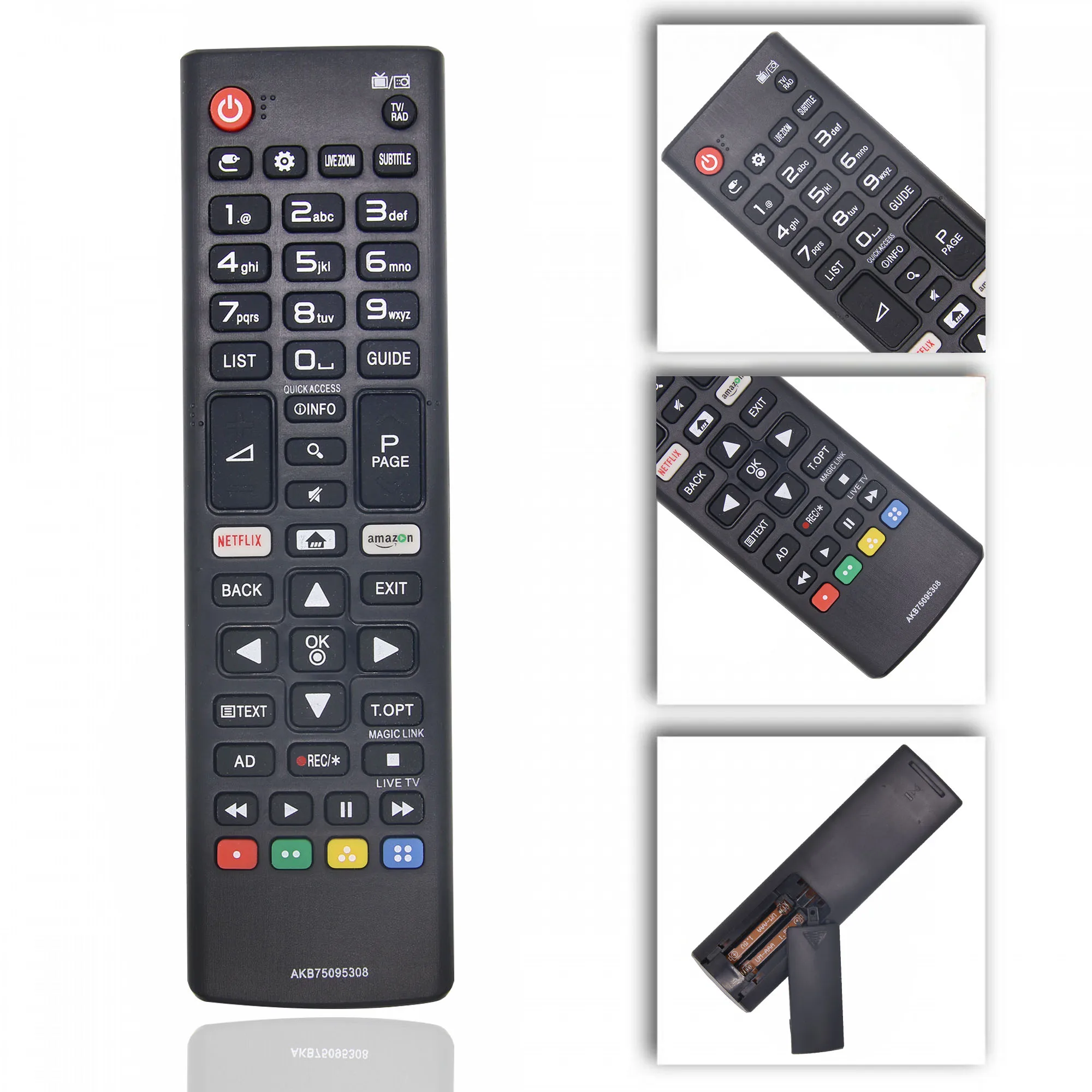 HX New 1 Piece 433MHz AKB75095308 Universal Remote Control LCD TV Remote Control For Smart TV Projector IR Remote Control