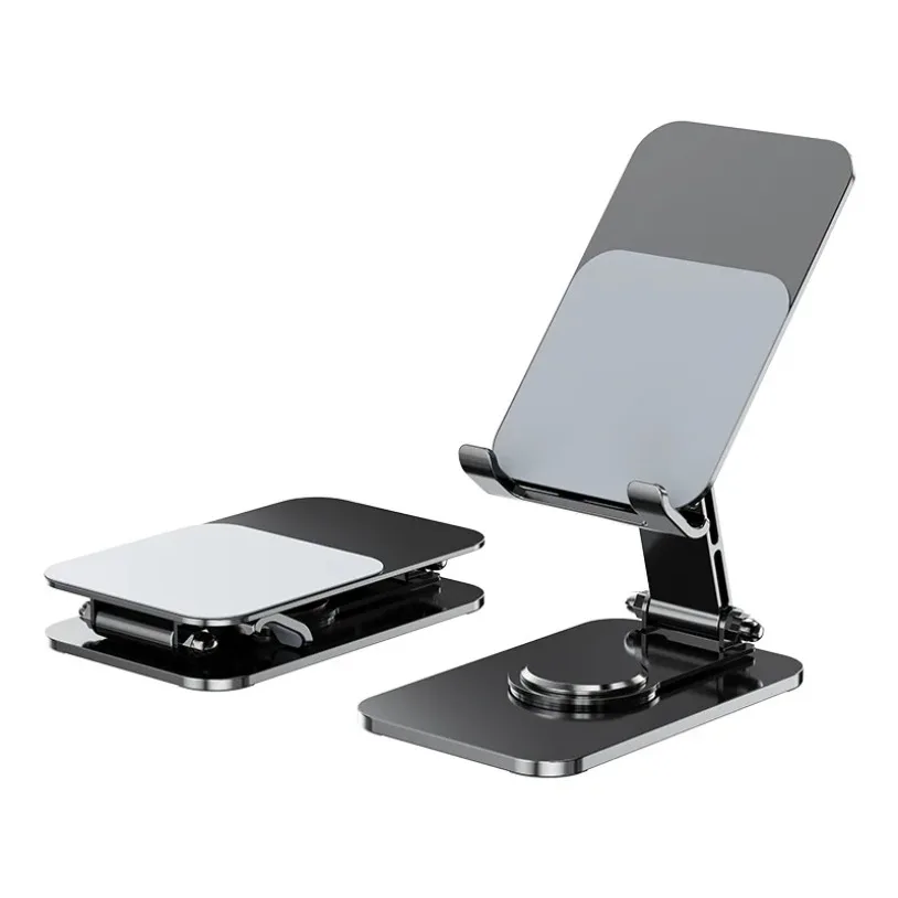 360° Rotatable Metal Phone Holder Portable Foldable Desktop Tablet Stand Bracket For iPhone Samsung Xiaomi iPad Air Cellphone view 2