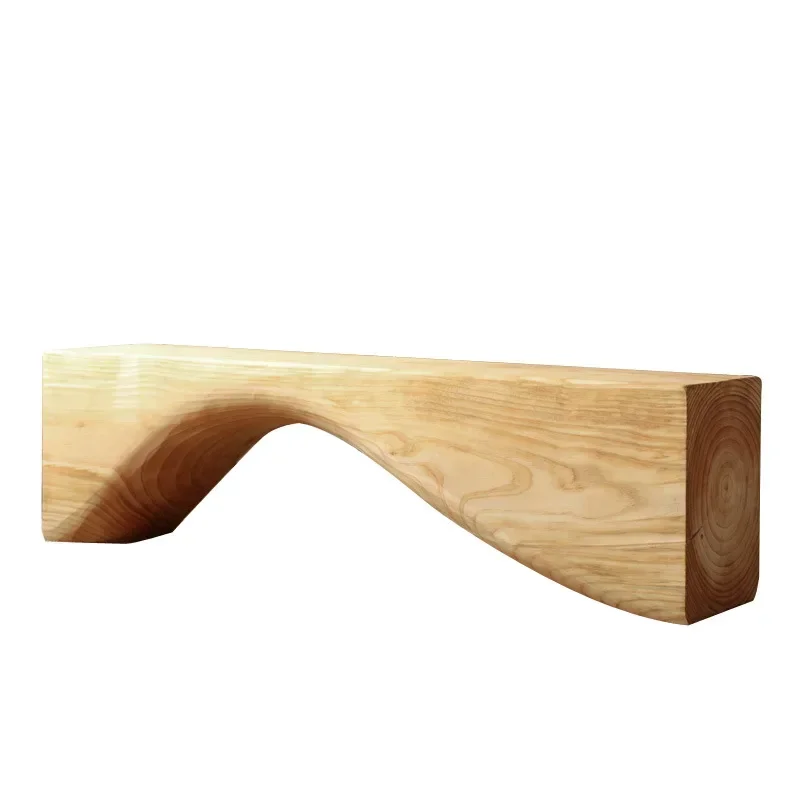 Log bench personality creative solid wood home designer art clothing store display