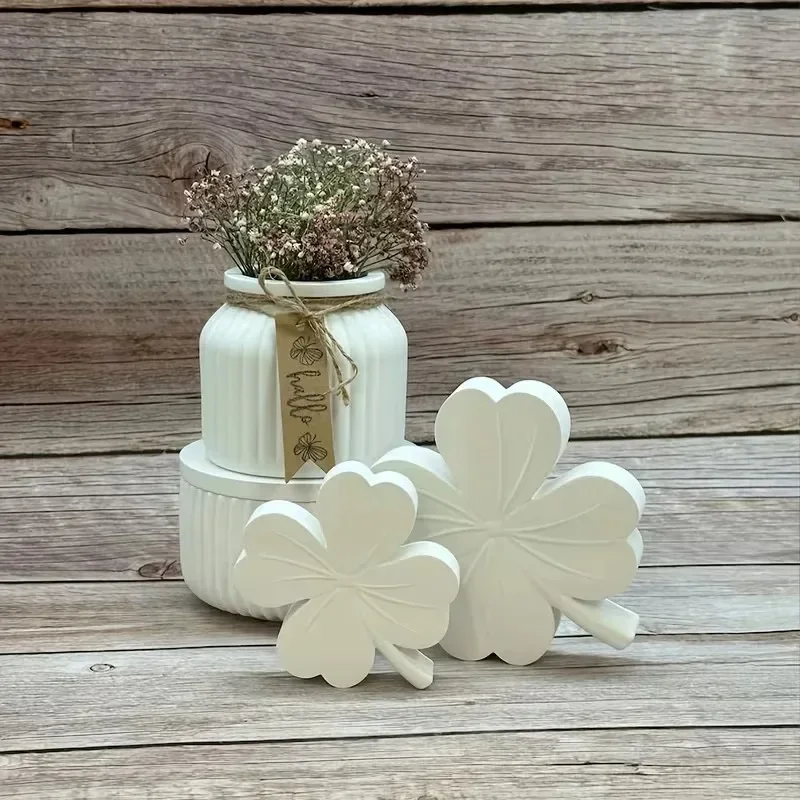 lucky shamrock silicone mold four leaf silicone lucky fondant moulds epoxy casting resin candle mold four-leaf shamrock shape