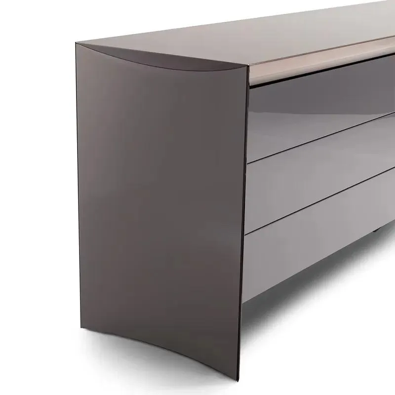Stainless steel metal storage white sideboard Italian luxury bedroom modern sideboard drawer cabinet