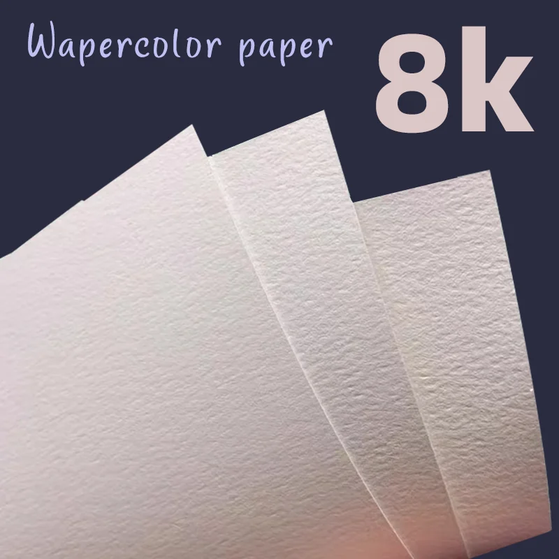 

20 Sheets Of 300g Pure Cotton Pulp Thickened Coarse Medium And Fine Lines Watercolor Paper Card 8K Water Color Art Supplies