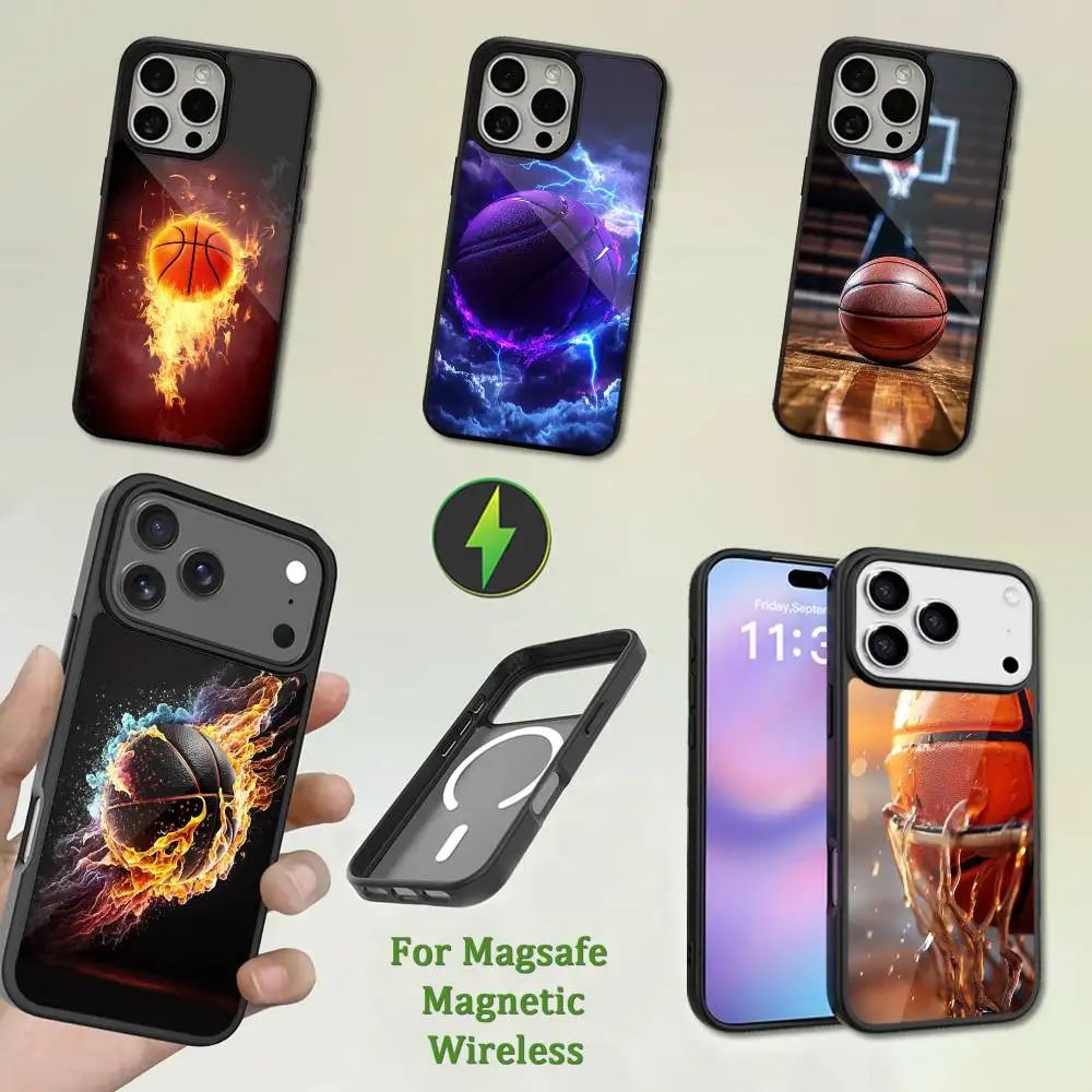 

Sports Basketball Collision Phone Case For iPhone 13,12,11,16,15,17,14,Pro,Max,Plus,Mini,Magsafe,Magnetic Wireless Charging