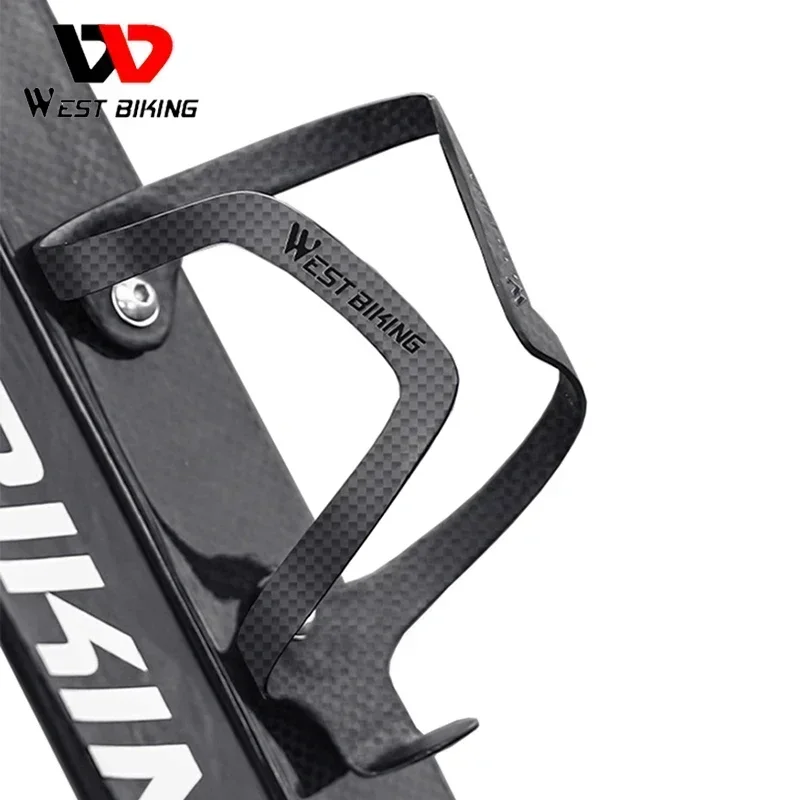 WEST BIKING Bicycle Carbon Bottle Holder Lightweight Water Bottle Cage MTB Road Bike Triathlon Bottle Bracket Cycle Accessories